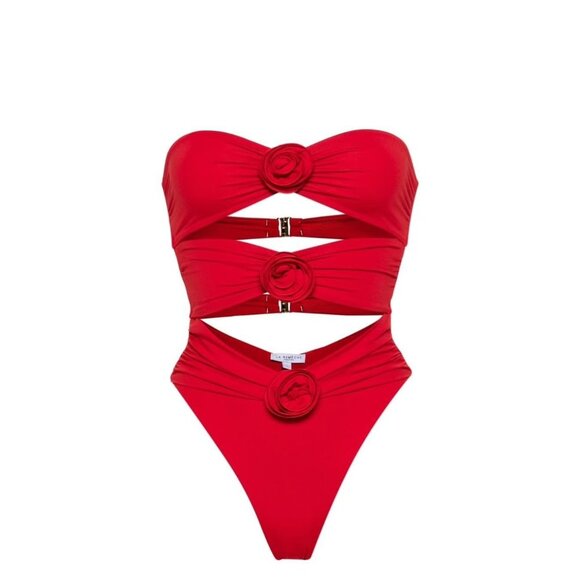 La Reveche Vesna One Piece in Red Large New Womens Cut out Swimsuit - Picture 8 of 12